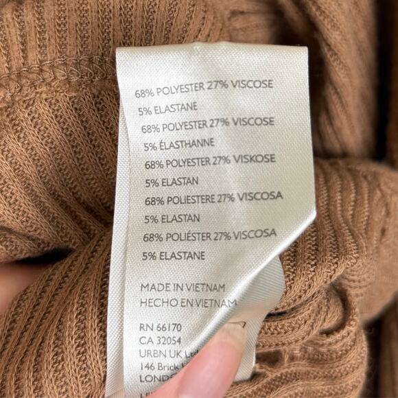 NWT Free People Brown Hold Me Close Deep Surplice Long Sleeve Sweater - Medium - Picture 4 of 4